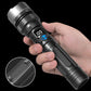 🔥Last Day 49% OFF🔥White Laser Flashlight with Zoom, Power Bank, and Digital Display