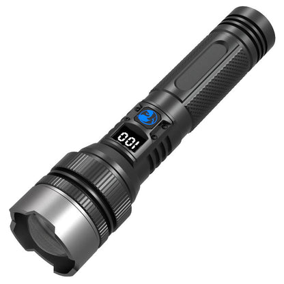 🔥Last Day 49% OFF🔥White Laser Flashlight with Zoom, Power Bank, and Digital Display
