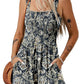 ⏰Hot Sale 49% Off💃Women's Summer Square Neck Sleeveless Loose Casual Short Smocked Romper