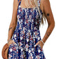 ⏰Hot Sale 49% Off💃Women's Summer Square Neck Sleeveless Loose Casual Short Smocked Romper