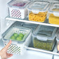 3PCS Fruit Storage Container Set for Fridge with Removable Colander