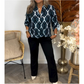 💥Last Day Special Sale 50% OFF💝👗Women's Geometric Print V-Neck Blouse