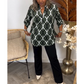 💥Last Day Special Sale 50% OFF💝👗Women's Geometric Print V-Neck Blouse