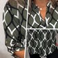 💥Last Day Special Sale 50% OFF💝👗Women's Geometric Print V-Neck Blouse