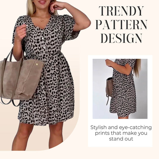 🔥Women's Casual V-Neck Short Sleeve Dress🔥