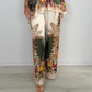 🌿Women's Loose Printed Top & Wide-Leg Pants 2-Piece Set🔥