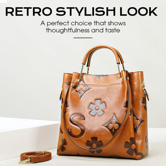 ⏳Limited time 60% discount💥Large-Capacity Vintage Embossed Bucket Bag