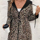 ⏳Limited time 50% discount💥Hooded Reversible Leopard Print Coat